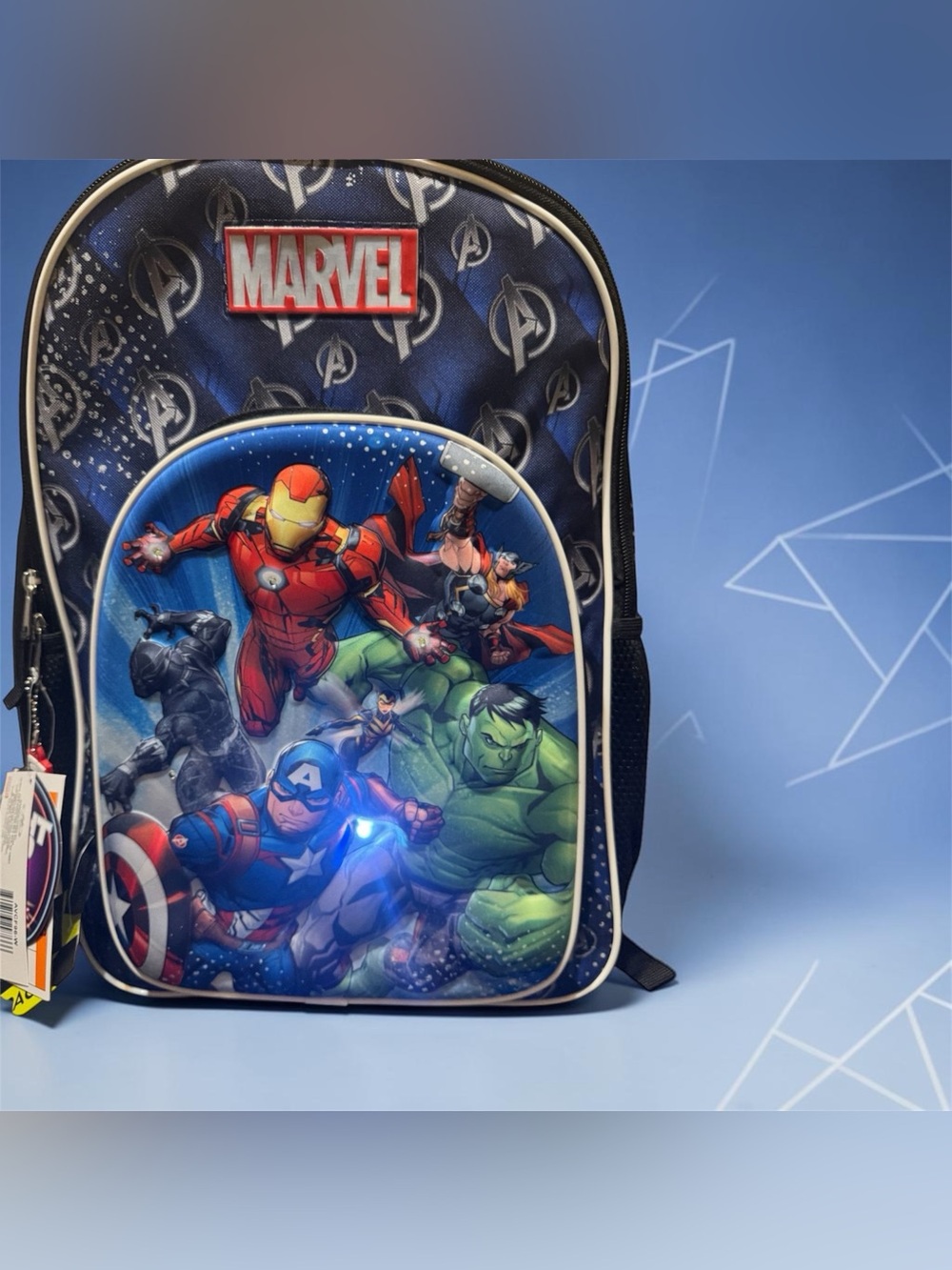 Marvel Blue Kids Backpack with Multicolor Avengers